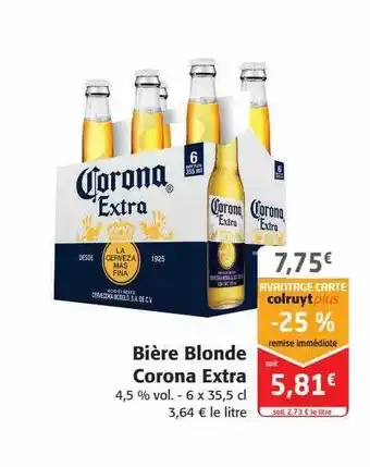 Bière blonde corona extra