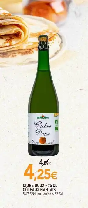 naturéO Cidre doux côteaux nantais offre