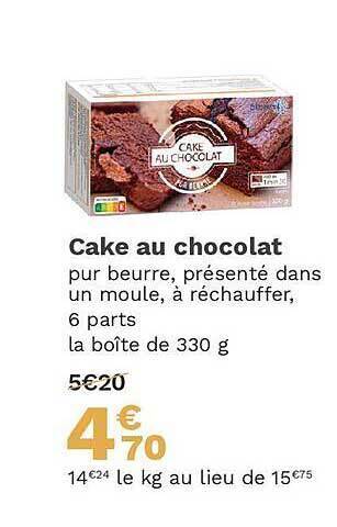 Picard Cake au chocolat offre