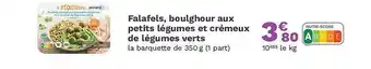 Picard Falafels boulghour aux petits légumes et crémeux de légumes verts offre