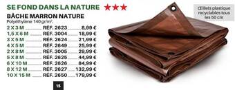 Shopix Bâche marron nature offre