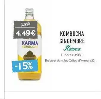 Naturalia Kombucha gingembre karma offre