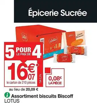 Promocash Assortiment biscuits biscoff lotus offre