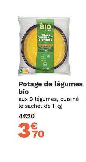 Picard Potage de légumes bio offre