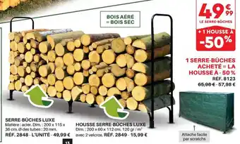 Serre-bûches luxe, housse serre-bûches luxe