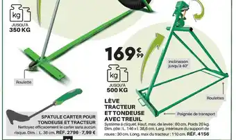 Shopix Lève tracteur et tondeuse avec treuil offre