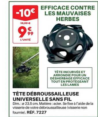 Shopix Tête débroussailleuse universelle sans fil offre