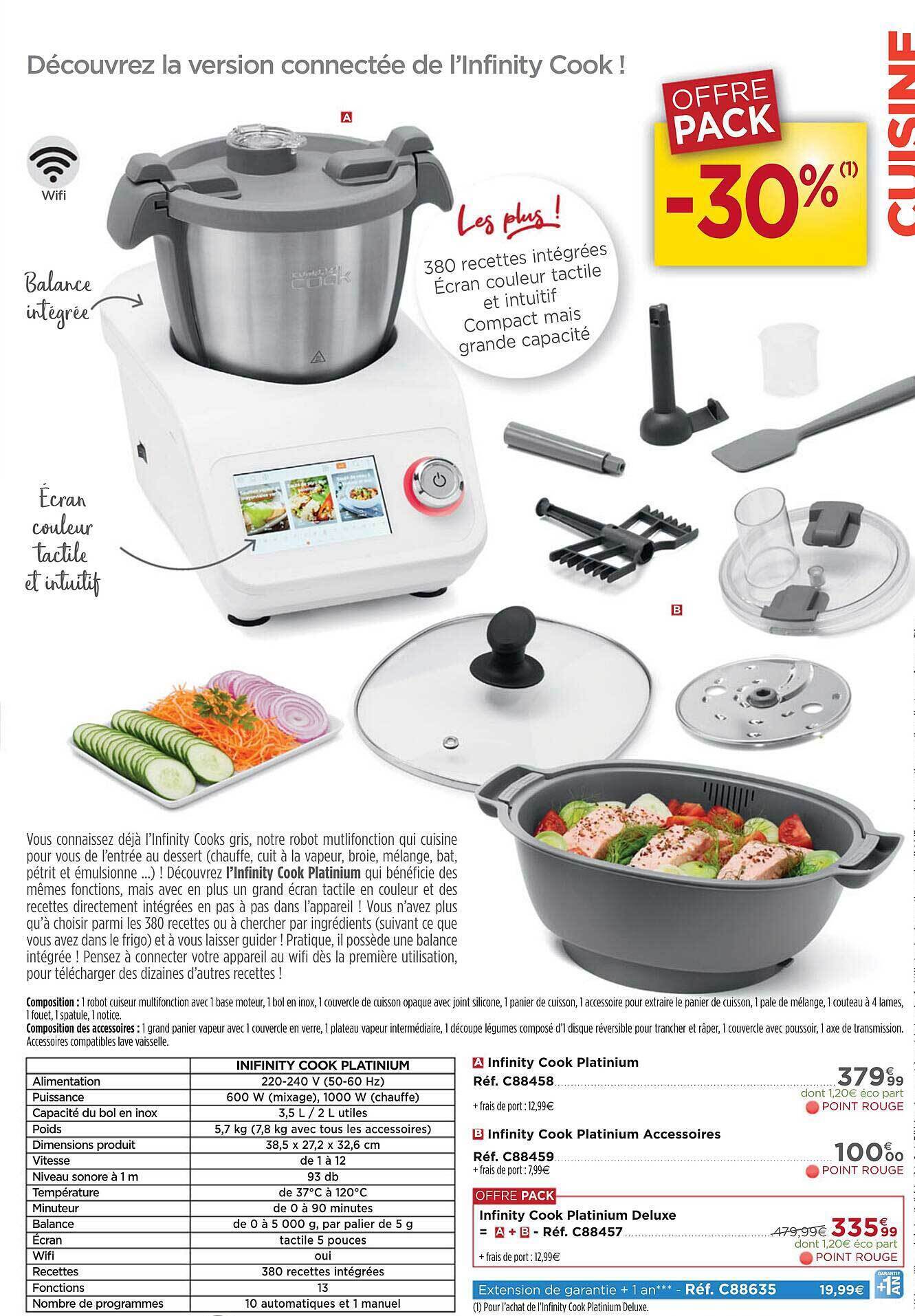 Promo Infinity cook platinum deluxe chez