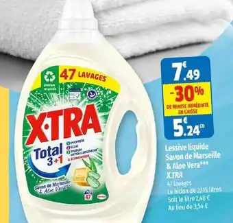 Coccinelle Supermarché Lessive liquide savon de marseille & aloe vera xtra offre