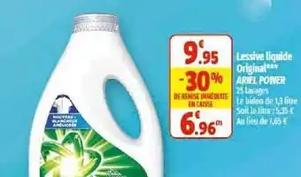 Coccinelle Supermarché Lessive liquide original ariel power offre
