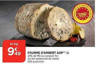 Maximarché Fourme d'ambert aop** offre
