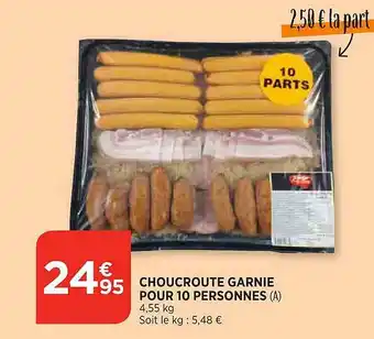 Choucroute garnie pour 10 personnes