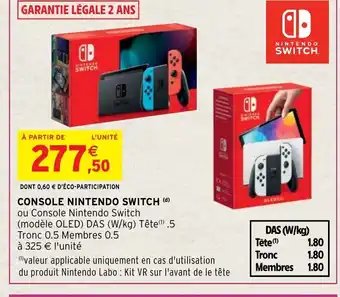 Intermarché Hyper Console Nintendo Switch offre