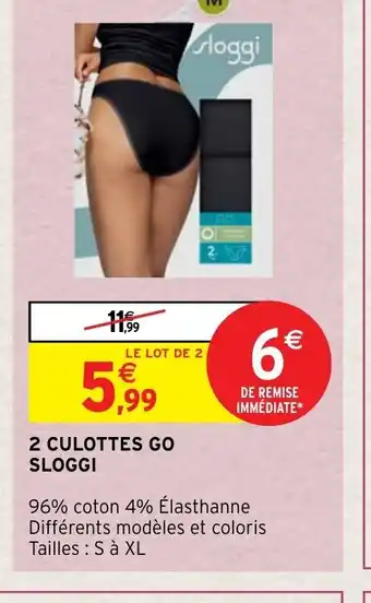 2 Culottes Go Sloggi