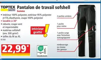 Norma Pantalon de Travail Sofshell offre