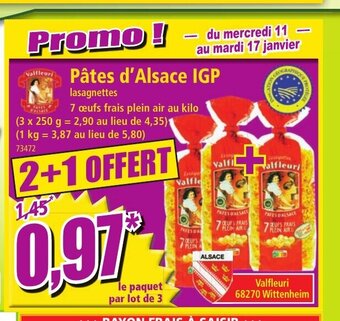 Norma Pates D'Alsace IGP offre