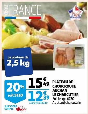 Plateau de choucroute auchan le charcutier