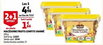 Auchan Macédoine fruits confits vahiné offre