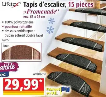Norma Tapis D'Escalier, 15 Pieces "Promenade" offre