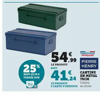 Hyper U Cantine en metal 75cm offre