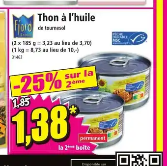 Norma Thon A L'Huile offre