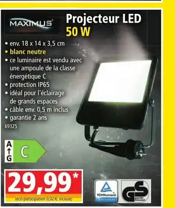 Norma Projecteur LED 50 W offre