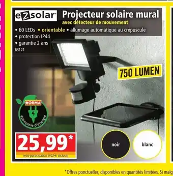 Norma Projecteur Solaire Mural offre