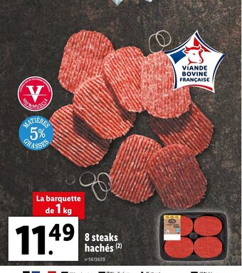 Lidl 8 Steaks Haches offre