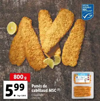 Lidl Panes De Cabillaud MSC offre