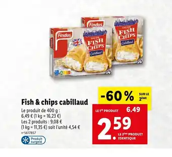 Lidl Fish & Chips Cabillaud offre