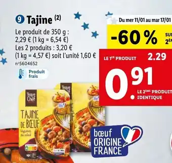 Lidl Tajine offre