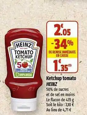 Coccinelle Express Ketchup tomato heinz offre
