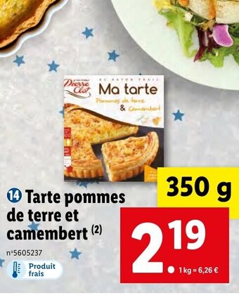 Lidl Tarte Pommes De Terre Et Camembert offre