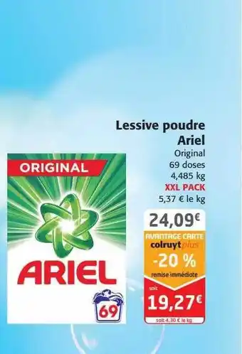 Colruyt Lessive poudre ariel offre