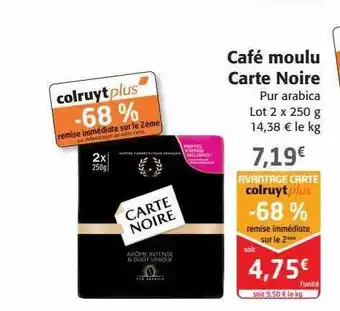 Colruyt Café moulu carte noire offre