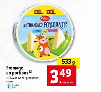 Lidl Fromage En Portions offre