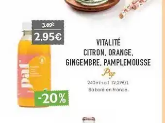 Naturalia Vitalité citron, orange, gingembre, pamplemousse paf offre