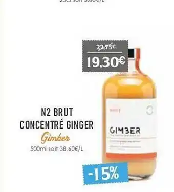N2 brut concentré ginger gimber