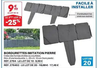 Shopix Bordurettes imitation pierre offre