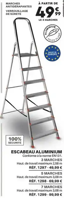 Shopix Escabeau aluminium offre