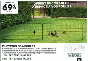 Shopix Filet enclos à poules offre