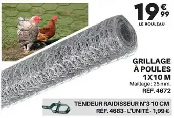 Shopix Grillage à poules 1 x 10m offre