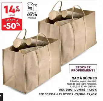 Shopix Sac à bûches offre
