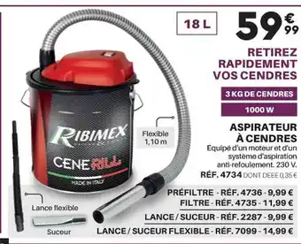 Shopix Aspirateur à cendres ribimex offre