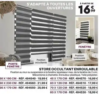 Shopix Store occultant enroulable offre