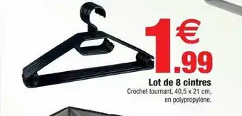 Bazarland Lot de 8 cintres offre