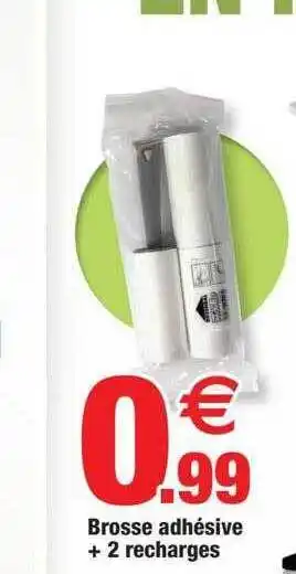 Bazarland Brosse adhésive + 2 recharges offre