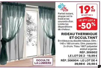 Shopix Rideau thermique et occultant offre