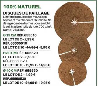Shopix Disques de paillage offre