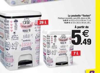 Bazarland La poubelle offre